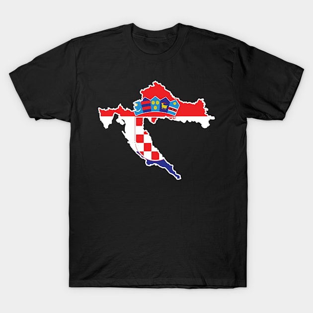 Croatia map flag designs T-Shirt by D_designs